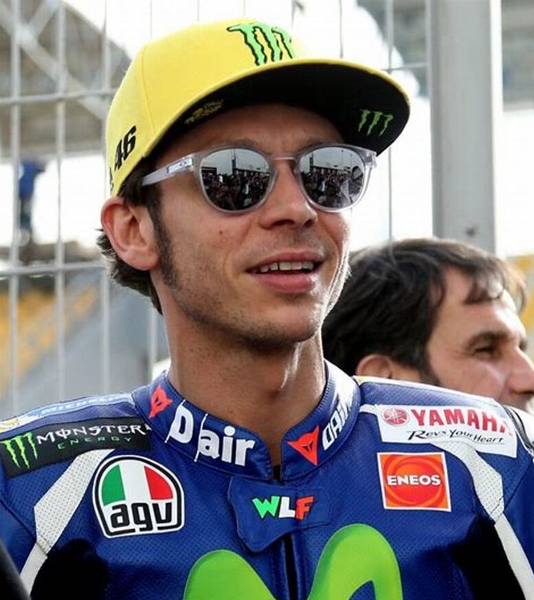 Image of an Italian motorcycle racer Valentino Rossi
